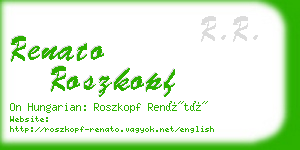 renato roszkopf business card